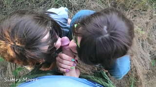 Subĉiela Blowjob, Cum buŝo, Cum kisanta - mi estas dividanta mian Edzon kun mia Couple, suĉi edzo koko - POV 3some bj Vicfratinojn Moore